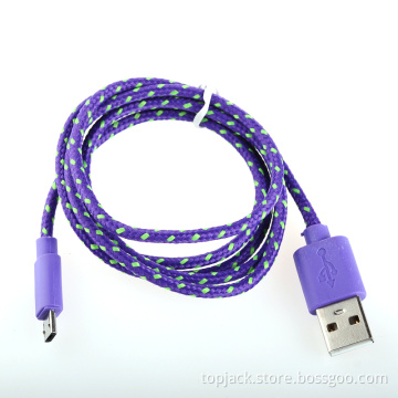 Micro-5 USB 2.0 to Micro USB Data / Charging Nylon Cable - Red (1m) (MICRO-5)